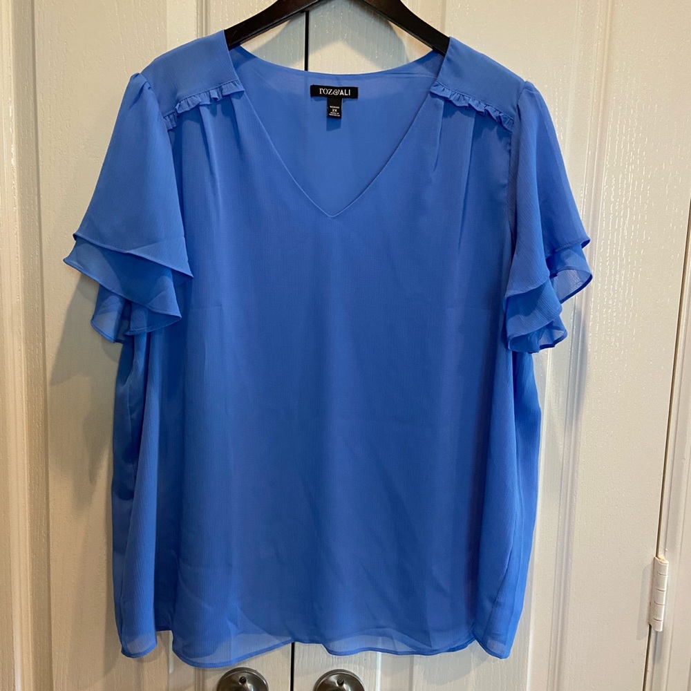 Roz&Ali Blue Top 2X